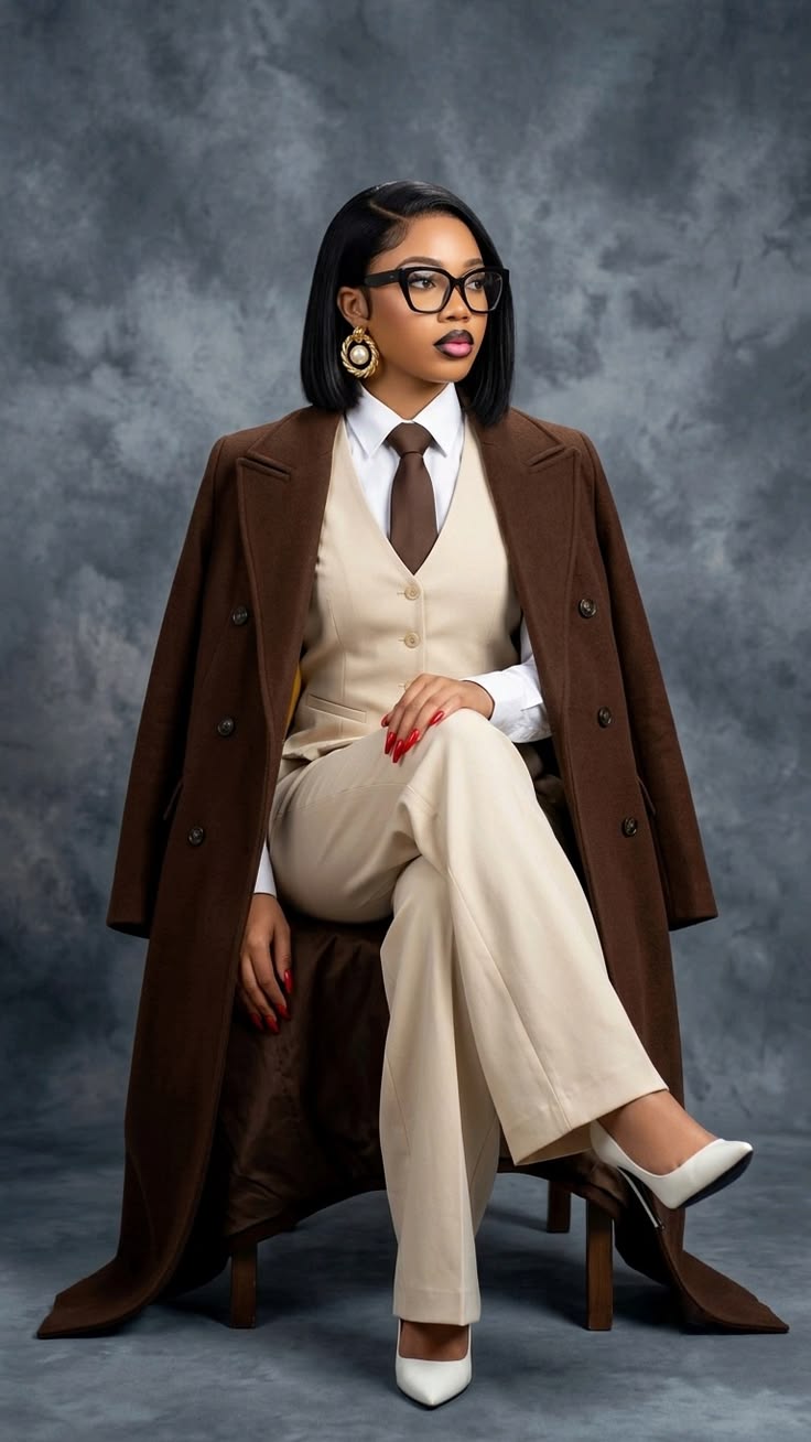 Graduate in an editorial suit portrait