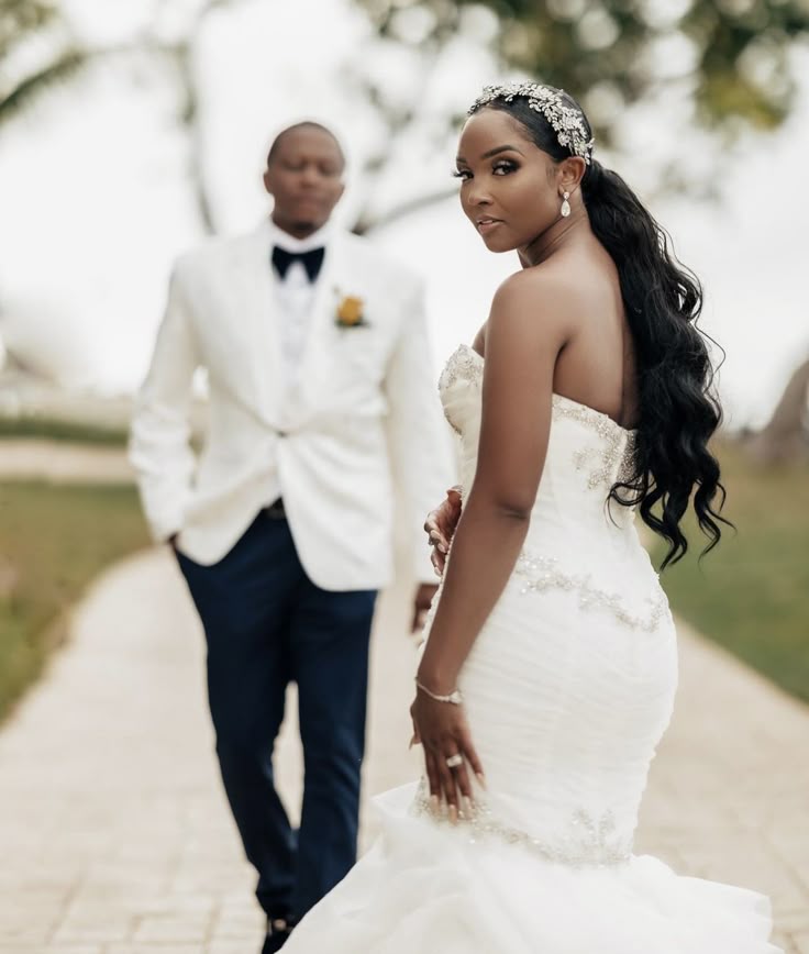 Bride and groom along the aisle